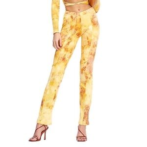 I. AM. GIA Cosmo Pant Tie Dye Ribbed Knit Vented Hem Medium Blogger Favorite